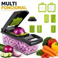 Fatiador Profissional Multifuncional Aço Inox Cortador Ralador de Legumes Frutas e Queijos