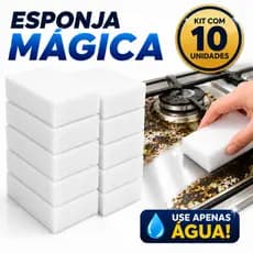 Kit 10 20 30 50 Esponja Mágica Melamina Branca Bucha Tira Manchas Desengordura Max Clean