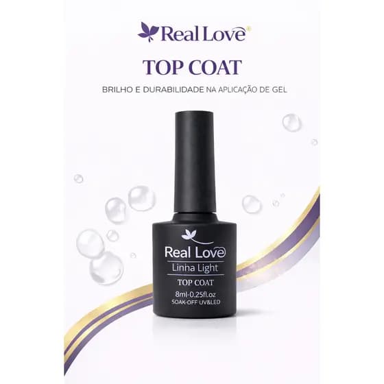 Top Coat Real Love light 8ml Finalização