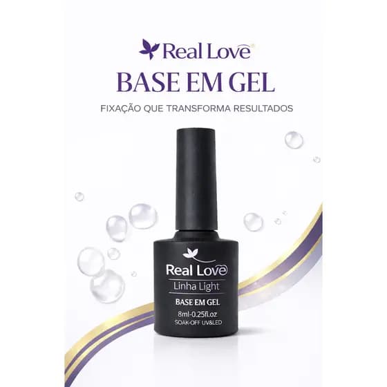Base em Gel Real Love light 8ml UV Led