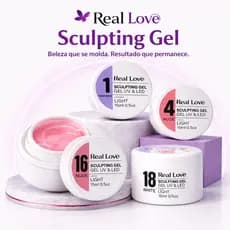 Gel Construtor Real Love Alongamento UV LED Alta Resistência Autonivelante