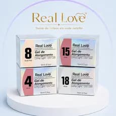 Gel de Alongamento Real Love Profissional Zero Descolamento Alta Durabilidade UV LED