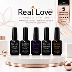 Kit Preparação e Blindagem para Unhas em Gel Real Love Ultrabond Primer PH Balancing Base e Top Coat