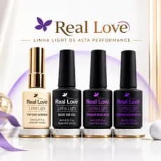 Kit Blindagem Unha em Gel Real Love Light Base Primer pH Top Coat Blindado
