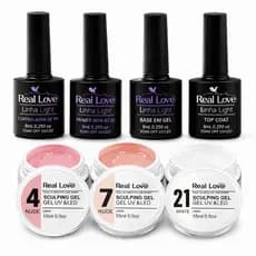 Linha Completa Real Love Profissional Preparação Estrutura e Blindagem com Alta Fixaçãooo