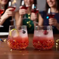 Jogo 2 Copos Baixos Fracalanza 450Ml Vidro Para Whisky Drinks Água E Coquetéis