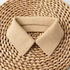 Lã de malha com nervuras decote lapela gola pontiaguda inverno Anti-sujo colar quadrado moda All-Match macio quente deco