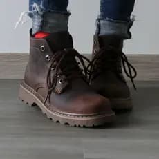 Botas Martin de couro genuíno botas femininas de cano alto Retro motocicleta botas curtas na moda botas gerais botas de