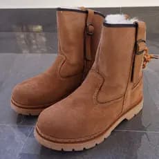 Sapatos de algodão à prova de frio de cano alto de inverno Botas de neve ao ar livre Forro de lã Botas Martin Botas de e