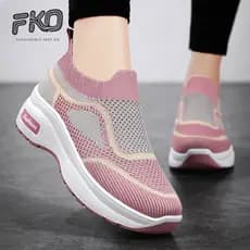 Novo velho pequim sapatos de pano plataforma feminina macio sola grossa aumentando antiderrapante respirável mãe sapatos