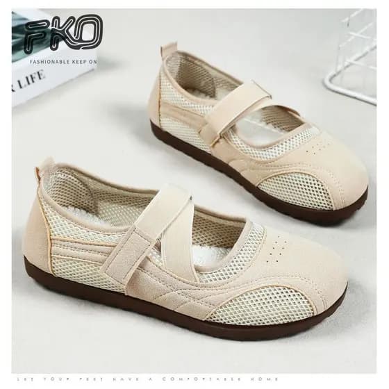 Novos esportes Mary Jane sapatos de sola fina estilo Ballet sapatos femininos All-Match sapatos casuais respirável oco m