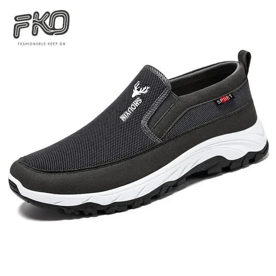Sapatos de pano antigos de Pequim masculinos, resistentes ao desgaste, antiderrapantes, respiráveis, para idosos, sapato