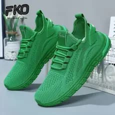 Ins na moda voando tecido coco sapatos femininos 2026 primavera verão versão coreana respirável Casual tênis de corrida