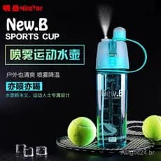 Diretamente do fabricante: copo de dupla função para beber e pulverizar para esportes ao ar livre, copo espacial de plás