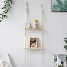 Novo rack de armazenamento feito de corda de algodão, multiuso, acessório de decoração de casa em estilo boêmio, decoraç