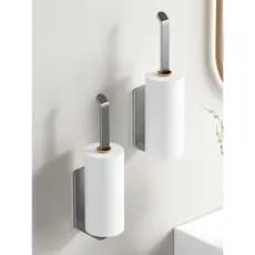 Suporte de tecido higiênico perfurado rolo de papel higiênico banheiro caixa de papel higiênico armazenamento cabide de