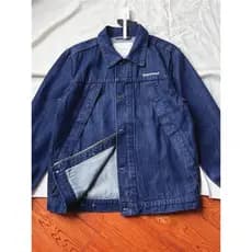 Produtos duros!Cor primária da orelha vermelha! Tannin Denim grosso puro algodão moda na moda primavera outono masculino
