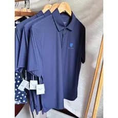 80 Facas!Série de golfe!Camiseta POLO masculina esportiva Casual de seda gelada com lapela de manga curta