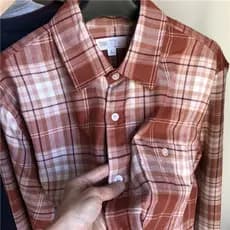 Estilo Retro Clássico!All-Match comércio exterior masculino feminino moda xadrez camisa de manga comprida jaqueta protet