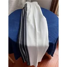 Série Cabeça de Ovelha ~ Unissex Simples All-Match Faixa Lateral Tecido Cortina de Grama Alta Reta Grossa Calça Casual