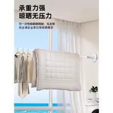 Varal invisível interior sem perfuração corda de fio de aço retrátil cabide Pull-out encolhível fresco varal roupas seca