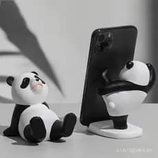 Suporte de celular em formato de panda, fofo e criativo, pequeno ornamento de mesa para uso doméstico, suporte decorativ