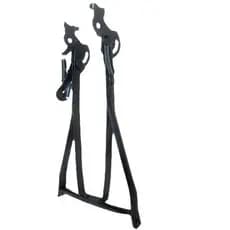 Suporte de bicicleta vintage de 28 polegadas, suporte duplo grande, apoio de pé duplo, acessórios para bicicleta.