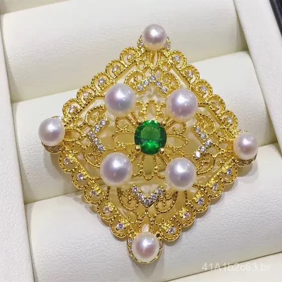 Acessórios DIY, broche de pérolas estilo vintage para mulheres, broche decorativo artístico, elegante para o outono e in