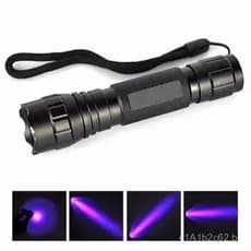 Lanterna de Luz Roxa UV395 501B, Lanterna Detetora de Dinheiro com Luz Roxa, Lanterna de Luz Roxa 3W, Lanterna de Luz Br