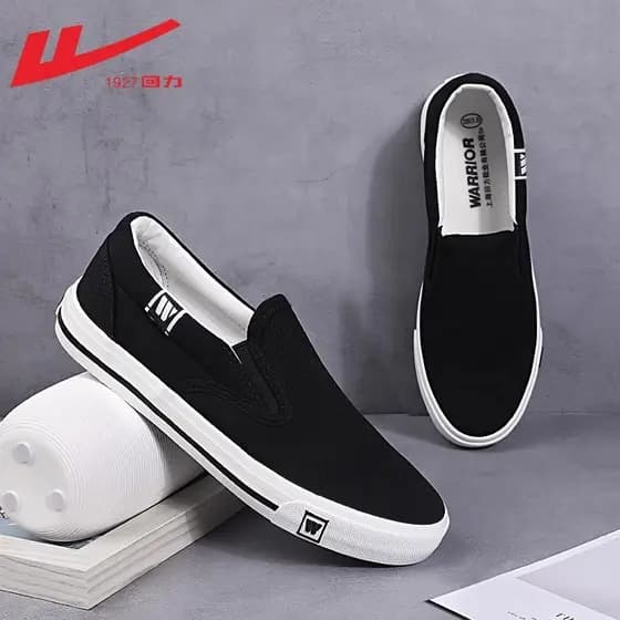 Puxar para trás velho pequim sapatos de pano verão respirável mocassins deslizamento em lona Casual ervilhas pretas sapa