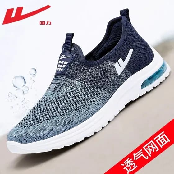 Puxar para trás sapatos masculinos novo estilo verão respirável malha sapatos deslizamento-On Net sapatos preguiçosos es