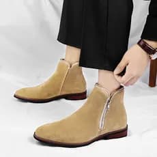 Chelsea botas masculinas de couro de alta qualidade botas Martin britânicas Retro botas masculinas botas de deserto Mid-