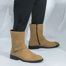 Chelsea botas masculinas versão coreana botas de cano médio estilo britânico Martin botas retrô masculinas botas de dese