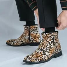 Chelsea botas masculinas versão coreana Martin botas de palco moda botas de couro boate desempenho botas de cano alto le