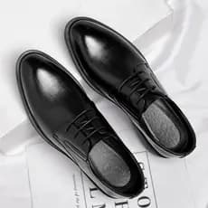 Sapatos masculinos de verão britânico preto interior aumentando noivo terno de casamento negócios Formal Wear Casual pad