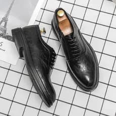 Sapatos masculinos de trabalho estilo britânico aumento interno noivo terno de casamento negócios Formal Wear Casual pad