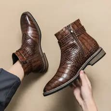 Martin botas masculinas de inverno de alta qualidade sapatos de couro masculino aumento interno britânico Chelsea botas