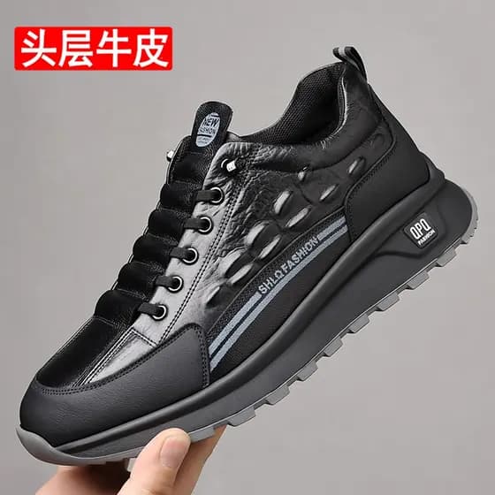 Grateful canguru sapatos masculinos de couro sapatos esportivos outono novo estilo sapatos casuais de couro masculino an