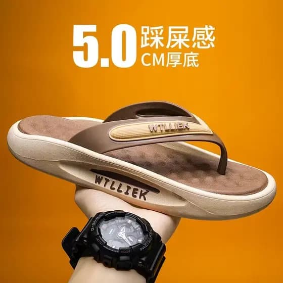 WTLLIEK Dongdai Yaoyikuai sapatos elegantes indústria merda-piso chinelos masculino verão ao ar livre usar chinelos sand