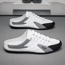 Duas escolha um sapatos da moda sapatos masculinos 2025 verão novo estilo meia chinelos All-Match respirável ervilhas sa