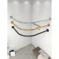 Haste de cortina em forma de u para sala de montagem, haste em forma de u, divisória dourada para porta de salão de bele