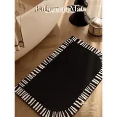 Semicírculo tapete de banheiro diatomácea lama absorvente de água de secagem rápida porta de banheiro doméstico Anti-Sli