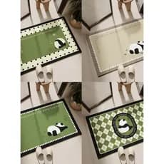 Panda tapete de banheiro diatomácea lama absorvente tapete de banheiro porta de banheiro antiderrapante tapete de pé por