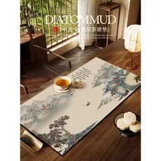 Uma pessoa pequena mesa de chá chinês Zen diatomáceas lama absorver água mesa de chá atmosfera Layout toalha de mesa de