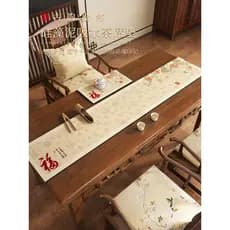 Estética da música Zen corredor de mesa Premium Diatom lama mesa de chá tira longa pano de mesa absorvente de água mesa