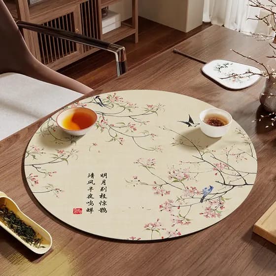 Tapete de chá estilo chinês Zen sala de chá Diatom lama absorver água de secagem rápida tapete de chá toalha de mesa red