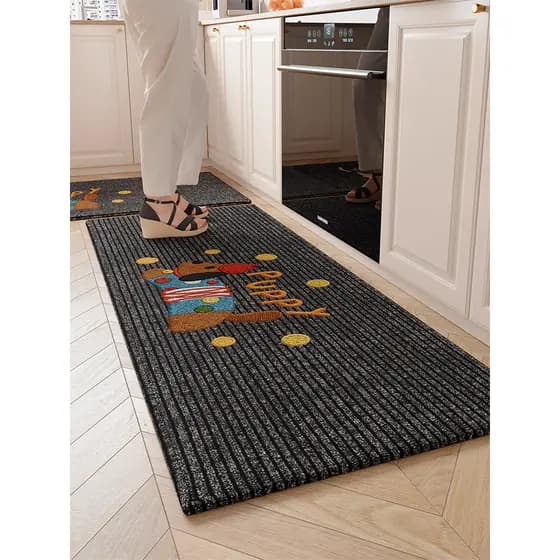 2026 novo estilo tapetes de cozinha antiderrapante à prova de óleo limpável sem enxágue absorvente de água absorvente de
