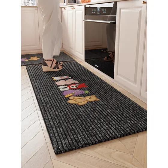 Tapetes de cozinha antiderrapantes à prova de óleo, laváveis, sem enxágue, absorventes de água, pés absorventes de óleo