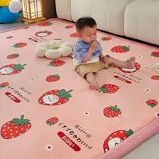 Bebê rastejando esteira engrossado brinquedo de inverno tapete do quarto das crianças bonito cabeceira resistente ao cho