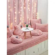 Rosa Bay janela almofada do peitoril da janela Tatami varanda pequena almofada ins luz luxo influenciador decoração do q
